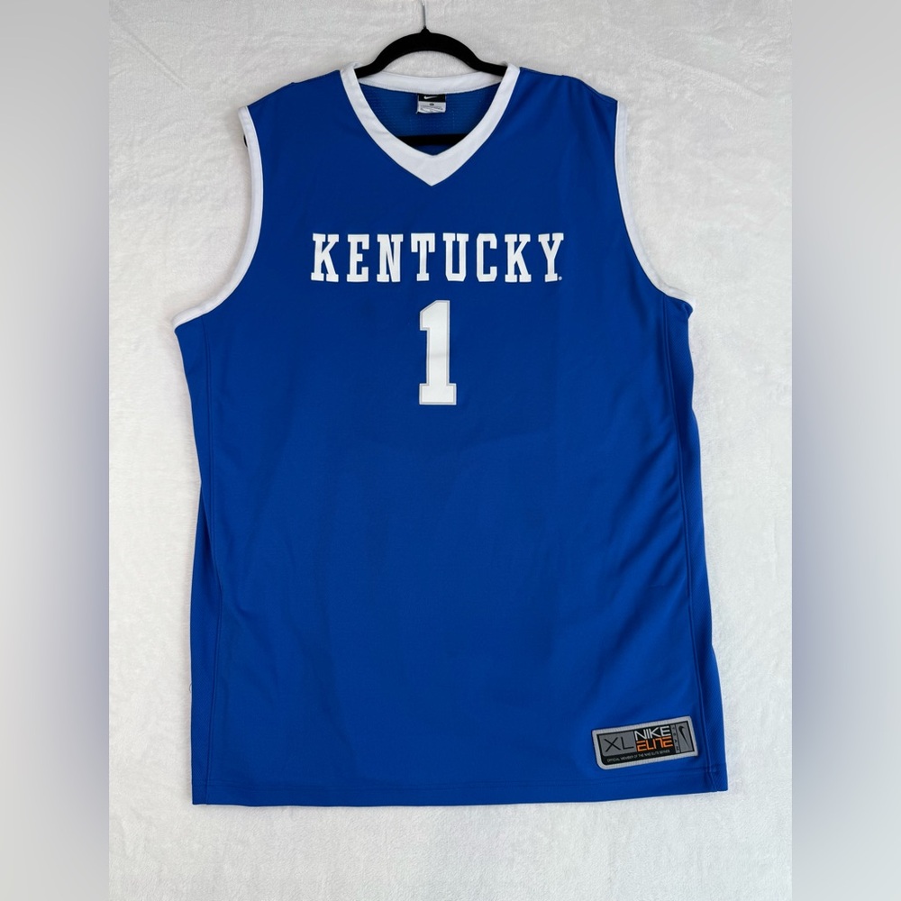 Kentucky Wildcats Jersey Mens XL Blue NCAA Basketball Nike Elite #1